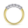 Straight Wedding Ring in 14k Yellow/white Gold with Round Natural Diamond at Gabriel & Co.