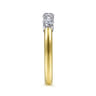 Straight Wedding Ring in 14k Yellow/white Gold with Round Natural Diamond at Gabriel & Co.
