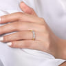 Straight Wedding Ring in 14k Yellow/white Gold with Round Natural Diamond at Gabriel & Co.