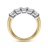 Fancy Wedding Ring in 14k Yellow/white Gold with Round Natural Diamond at Gabriel & Co.