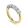 Fancy Wedding Ring in 14k Yellow/white Gold with Round Natural Diamond at Gabriel & Co.