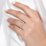 Fancy Wedding Ring in 14k Yellow/white Gold with Round Natural Diamond at Gabriel & Co.