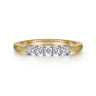 Straight Wedding Ring in 14k Yellow/white Gold with Round Natural Diamond at Gabriel & Co.