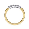 Straight Wedding Ring in 14k Yellow/white Gold with Round Natural Diamond at Gabriel & Co.