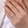 Straight Wedding Ring in 14k Yellow/white Gold with Round Natural Diamond at Gabriel & Co.