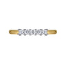 Straight Wedding Ring in 14k Yellow/white Gold with Round Natural Diamond at Gabriel & Co.