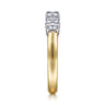 Fancy Wedding Ring in 14k Yellow/white Gold with Round Natural Diamond at Gabriel & Co.