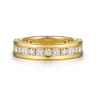 Straight Wedding Ring in 14k Yellow Gold with Princess Cut Natural Diamond at Gabriel & Co.