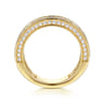 Straight Wedding Ring in 14k Yellow Gold with Princess Cut Natural Diamond at Gabriel & Co.