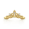 Curved Wedding Ring in 14k Yellow Gold with Round Natural Diamond at Gabriel & Co.