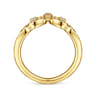 Curved Wedding Ring in 14k Yellow Gold with Round Natural Diamond at Gabriel & Co.