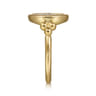 Signet Ring 14K White and Yellow Gold Diamond 0.5ct Bujukan - 0.5 ct