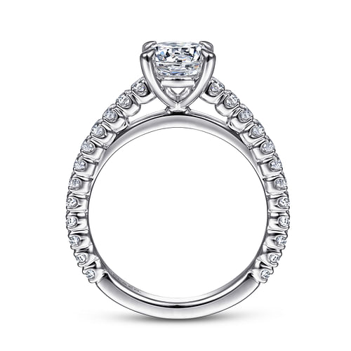 Silva - 14K White Gold Round Diamond Engagement Ring - 0.5 ct - Shot 2