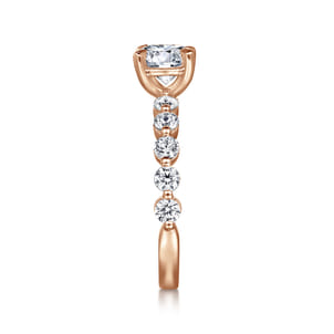 Silvey - 14K Rose Gold Round Single Prong Diamond Engagement Ring