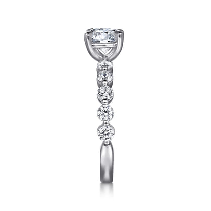 Silvey - 14K White Gold Round Single Prong Diamond Engagement Ring