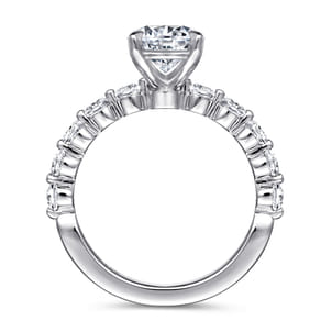 Silvey - 14K White Gold Round Single Prong Diamond Engagement Ring