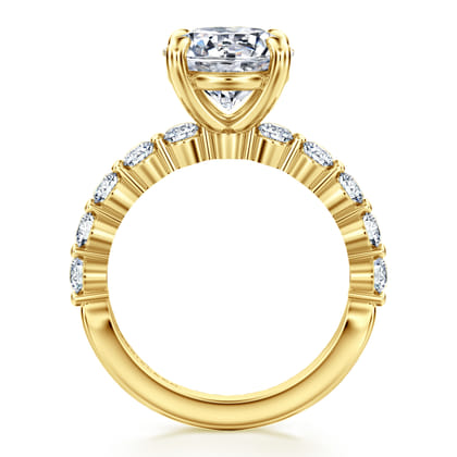 Silvey - 14K Yellow Gold Round Single Prong Diamond Engagement Ring