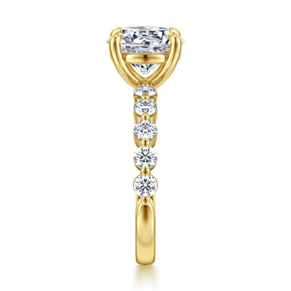 Silvey - 14K Yellow Gold Round Single Prong Diamond Engagement Ring