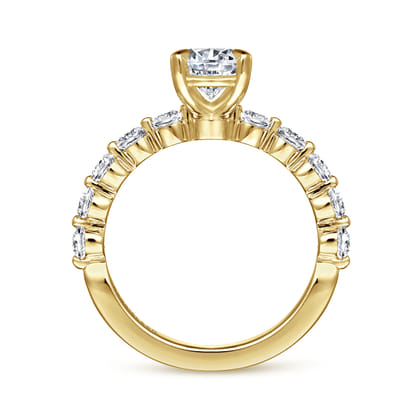 Silvey - 14K Yellow Gold Round Single Prong Diamond Engagement Ring