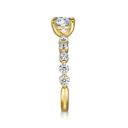 Silvey - 14K Yellow Gold Round Single Prong Diamond Engagement Ring