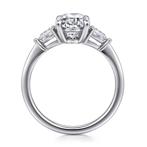 Sima - Platinum Oval Three Stone Diamond Engagement Ring