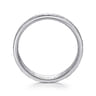 Simon - 14K White Gold 6mm - Men's Wedding Band in Hammered Finish
