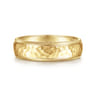 Simon - 14K Yellow Gold 6mm - Men's Wedding Band in Hammered Finish