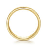 Simon - 14K Yellow Gold 6mm - Men's Wedding Band in Hammered Finish