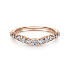 Soire - Curved-14K Rose Gold Diamond Anniversary Band