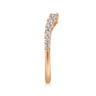Curved Wedding Ring in 14k Rose Gold with Round Natural Diamond at Gabriel & Co.