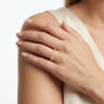 Curved Wedding Ring in 14k Rose Gold with Round Natural Diamond at Gabriel & Co.