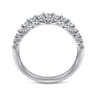 Curved Wedding Ring in Platinum with Round Natural Diamond at Gabriel & Co.
