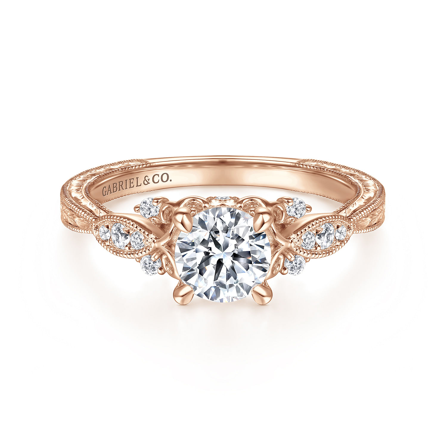 Vintage romantic engagement deals rings