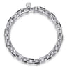 Solid Chain Bracelet Faceted 925 Sterling Silver