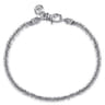 Solid Link Chain Bracelet 925 Sterling Silver