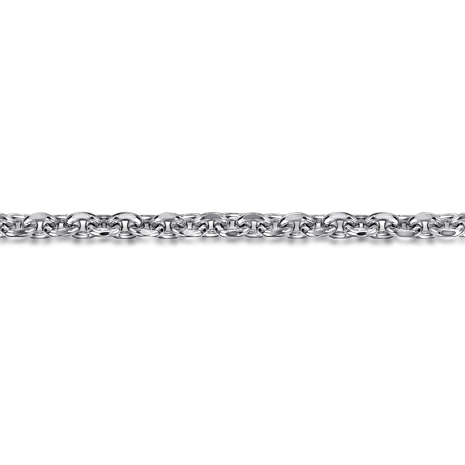 Solid Link Chain Bracelet 925 Sterling Silver - Shot 2