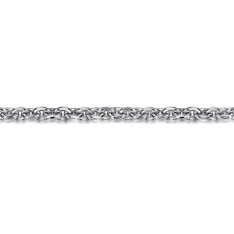 Solid Link Chain Bracelet 925 Sterling Silver - Shot 2