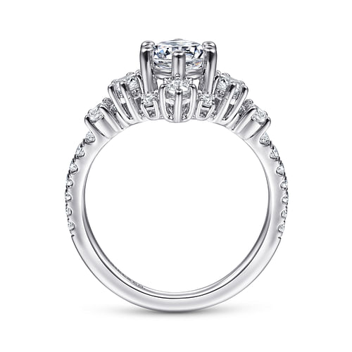 Soprano - 14K White Gold Round Diamond Engagement Ring - 0.52 ct - Shot 2