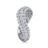 Soraya - 14K White Gold Diamond Wave Stackable Ring - 1.4 ct