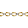 Soraya - 14K White  Yellow Gold Diamond Link Chain Bracelet - 1.55 ct