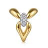 Soraya - 14K White  Yellow Gold Diamond Link Chain Ring - 0.39 ct