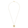 Soraya - 14K White  Yellow Gold Pave Diamond Heart Pendant Necklace - 0.2 ct