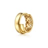 Soraya - 14K Yellow Gold Diamond Intricate Hoop Earrings - 0.24 ct