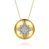 Soraya - 14K Yellow Gold Diamond Starburst Pendant Necklace - 1 ct