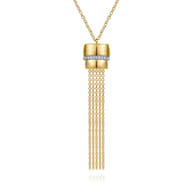 Soraya - 14K Yellow Gold Diamond Tassel Y Necklace