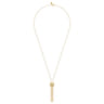 Soraya - 14K Yellow Gold Diamond Tassel Y Necklace - 0.11 ct