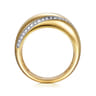 Soraya - 14K Yellow Gold Diamond Wide Band Ring - 0.3 ct