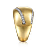 Soraya - 14K Yellow Gold Diamond Wide Band Ring - 0.3 ct