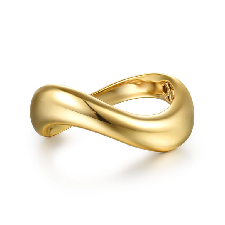 Soraya - 14K Yellow Gold Stackable Ring - Shot 1