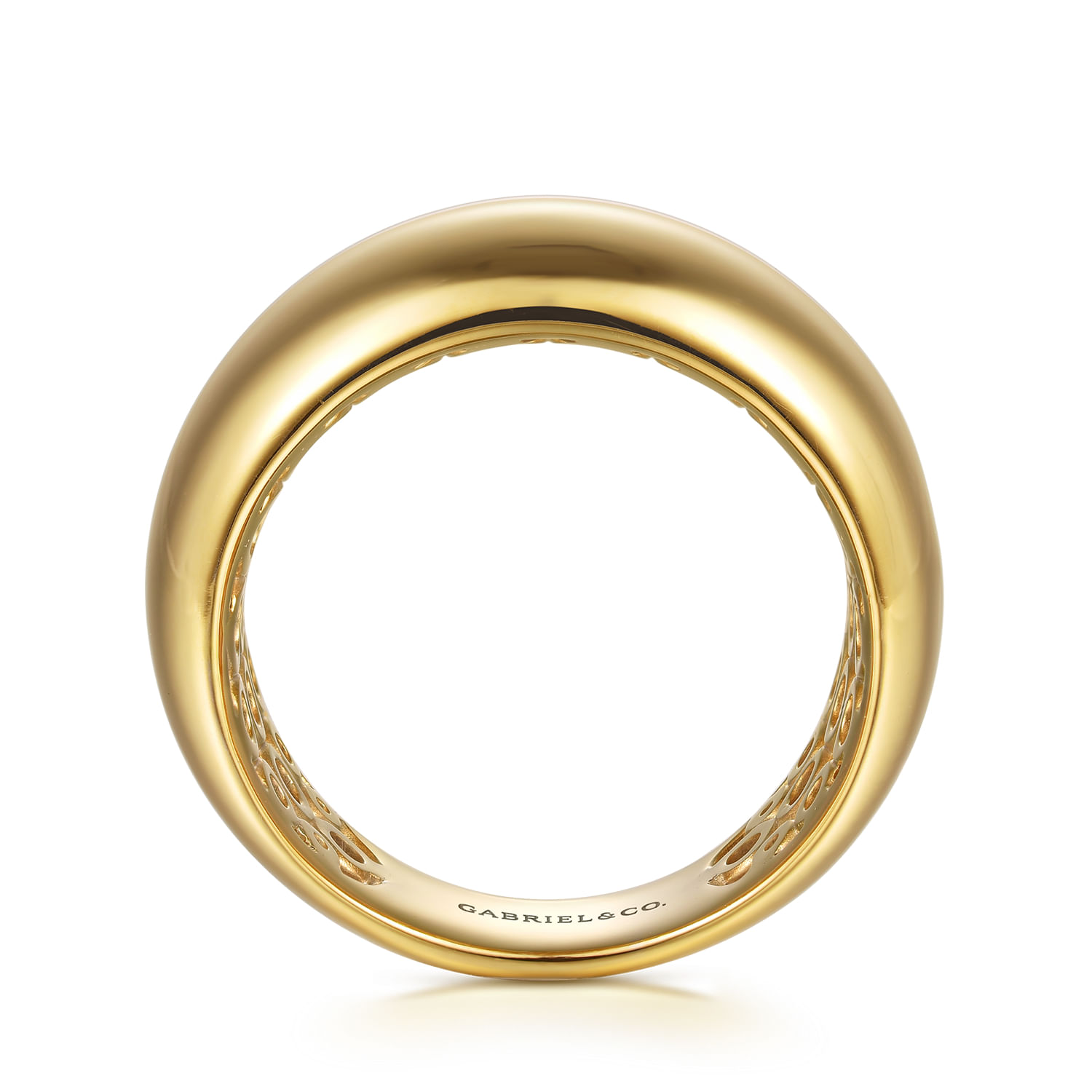 Soraya - 14K Yellow Plain Gold Cigar Band